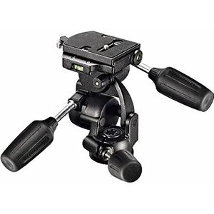 Manfrotto New Standard 3D Tripod Head with Quick Release, for Camera Tripods, Fluid Ball Head, Camera Stabilizer, Photography Accessories for Content Creation