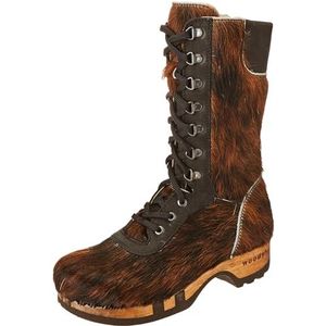 Woody Ramona halflange laarzen voor dames, natuurlijk bont, 41 EU, Natuurlijke vacht, 41 EU