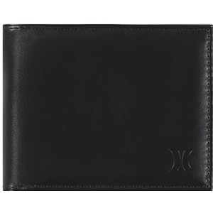 Hurley Hrla Icon Bifold Wallet, reisaccessoire portemonnee voor heren, zwart, eenheidsmaat, Zwart, One Size