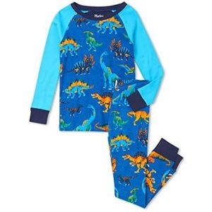 Hatley Jongens pyjama van biologisch katoen met raglanmouwen, Dino Park, 8 jaar