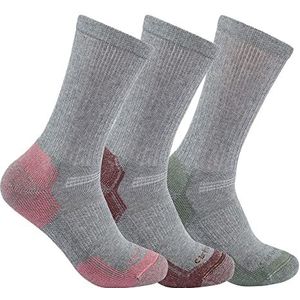 Carhartt Midweight Cotton Blend Sok voor dames, 3 Pack, grijs assortiment, medium