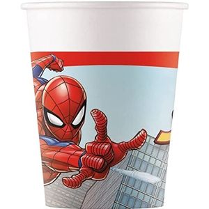 Folat 93864P Bekers Papier FSC Spider-Man 200ml - 8 stuks