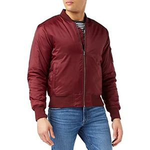 Urban Classics Bomberjack voor heren, Rood (Burgund 606)., 5XL grote maten