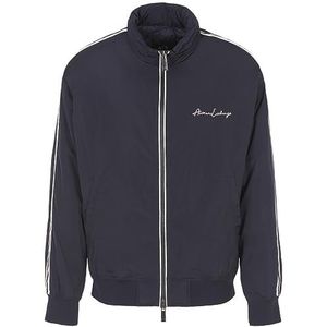 Armani Exchange Heren nylon track with Signature Logo On Front and Back Shell Jacket, deep navy, XS