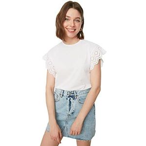Trendyol Dames White Brode Gedetailleerde Gebreide Blouse, S
