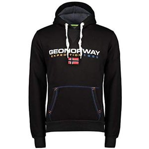 GEO NORWAY Golivier Heren Hoodie, Zwart, S