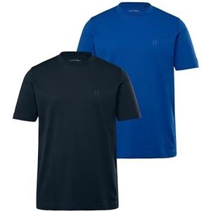 JP1880 Heren grote maten grote maten Menswear L-8XL JP 1880 T-shirts, basic, 2-pack, ronde hals, tot 8XL