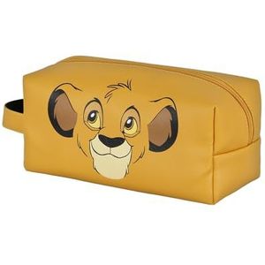 Lion King Face-Brick Plus Travel Toilettas, Geel, Geel, Eén maat, Brick Plus Travel Toilettas Gezicht