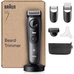 Braun Baardtrimmer Series 7, +7 accessoires, 40 lengte-instellingen, ProBlade-lemmet, BT7525, grijs