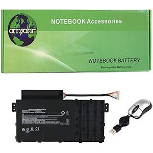 Amsahr Vervangende laptop batterij voor Acer AP18H18J, 2ICP6/56/77, Spin 3 SP314-53-51VC - Inclusief Mini Optical Mouse