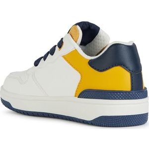 Geox J WASHIBA Boy B Sneakers, wit/geel, 37 EU, wit geel, 37 EU