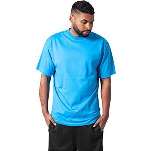 Urban Classics Heren T-shirt Tall Tee, oversized T-shirt voor mannen, katoen, geribbelde ronde hals, verkrijgbaar in vele kleurvarianten, maten S-6XL, turquoise, S