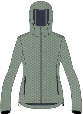 CMP - Dames Softshell Jas - Mineral - Met Vaste Capuchon - Waterdicht