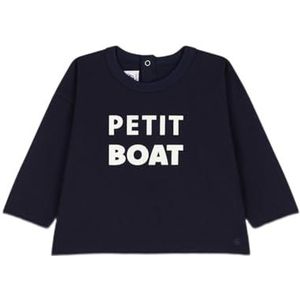 Petit Bateau A08G7 T-shirt met lange mouwen, blauw smoking, 12 maanden jongen, blauw smoking, 12 Maanden