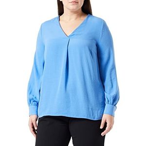 ONLY Carmakoma Women's Carannsofie V-hals LS TOP WVN blouse, Provence, 46, provence, 46 NL