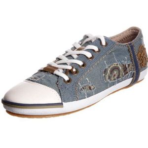 REPLAY Bridgette Denim Lace Up Trainer voor dames, Denim, 41 EU