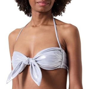 Pinko Rubicon Top Bikini Tecno Jersey Folie Eff. Nat, I17_zilver-metallic, S