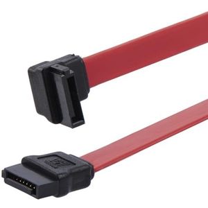 StarTech.com SATA 3-kabel 15cm gehoekt - S-ATA III aansluitkabel tot 6Gb/s - Serial ATA - 90° links gehoekt - rood