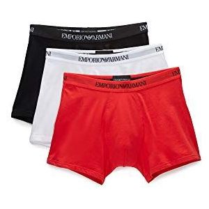 Emporio Armani Boxershorts, nauwsluitend, 3 stuks, Zwart/Wit/Rood, S