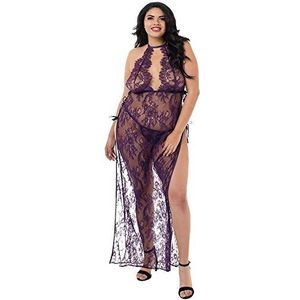 Dreamgirl Dames Plus Size Toga-stijl jurk met G-String Dressing