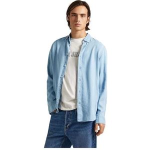 Pepe Jeans Heren Petri Shirt, Blauw (Oxford Blauw), XS, Blauw (Oxford Blue), XS