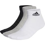 adidas Cushioned Sportswear 3 Pairs Enkelsokken, Medium Grey Heather/White/Black, L
