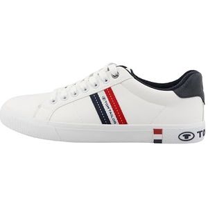 TOM TAILOR 9580180002 Sneakers voor heren, wit, 44 EU