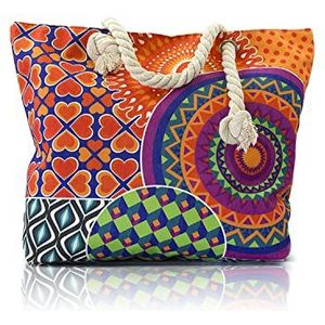 go hawaii 48397, strandtas voor dames, oranje, groot, Azul, Large