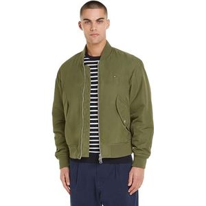 Tommy Hilfiger Authentiek bomberjack voor heren met ritssluiting, Groen (Utility Olive), 3XL grote maten