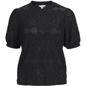 Object Objfeodora S/S Top Noos T-shirt voor dames, zwart, XL