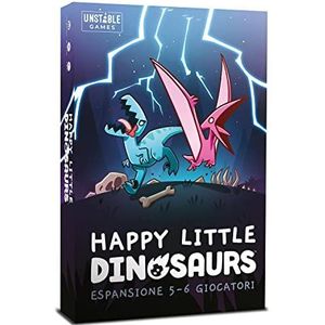 Asmodee - Happy Little Dinosaurs: uitbreiding 5-6 spelers - uitbreiding bordspel, 2-6 spelers, 8+ jaar, Italiaanse editie