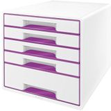 Leitz 52142062 WOW CUBE Opbergdoos Met 5 Laden - Metallic Violet