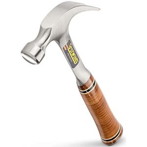 ESTWING Hammer - 12 oz Curved Claw with Smooth Face & Genuine Leather Grip - E12C