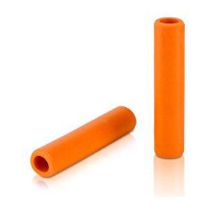 XLC Unisex – volwassenen handgrepen siliconen GR-S31, oranje, één maat