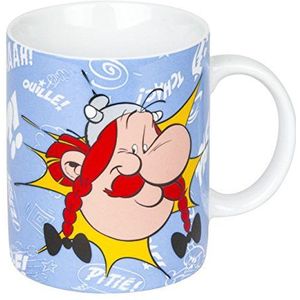 Könitz Koffiemok Asterix & Obelix Asterix-Tchoc in geschenkdoos mok, porselein, meerkleurig, 11,5 x 8,2 x 9,4 cm