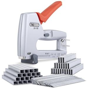 Tacwise 1764 Z4-140 Heavy Duty 4-in-1 metalen niet/nagelpistool met 4000 nietjes en 2000 nagels, gebruik type 140 en 91 nietjes, type 18G nagels en 180 headless pins