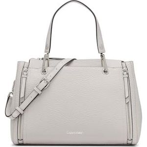 Calvin Klein Elaine Bubble Lamb Novelty Satchel schoudertas voor dames, duifgrijs, Eén Maat