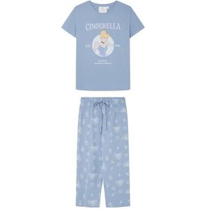 Women'Secret Pyjama Capri Lente Tales Game Dames, Medium Blauw, XS