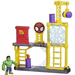 Marvel Spidey and His Amazing Friends, Hulk's Smash Yard, peuterspeelgoed, Hulk-speelset voor kinderen vanaf 3 jaar