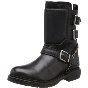Bronx BX 578 43882-B Dames biker boots, zwart zwart donker zilver 806, 38 EU
