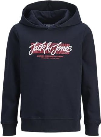 Jack & Jones - JJURBAN - Sweatshirt - Navy - Rood - Wit