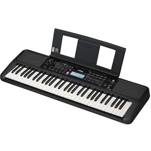 Yamaha PSR-E383 Draagbaar Keyboard voor Beginners, 650 Authentieke Geluiden en Aanslaggevoelige Toetsen met 48-Toons Polyfonie, Inclusief 2 Online Lessen met een Leraar van de Yamaha Muziekschool