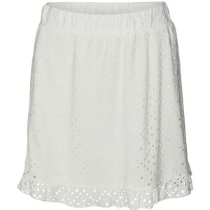 VERO MODA Dames VMTASSA NW Rock Rock, Snow White, S, wit (snow white), S