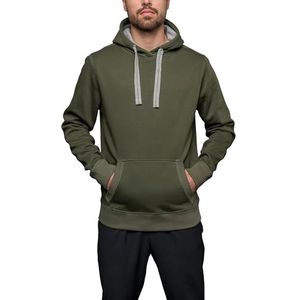 HRM Unisex sweat capuchontrui, olijfgroen, S