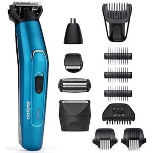 Babyliss Mannen 12-in-1 Japanse Staal Ultieme Gezichts- en Lichaam Multi Grooming Kit met Neus Trimmer Hoofd en Body Groomer - 100% Waterdicht
