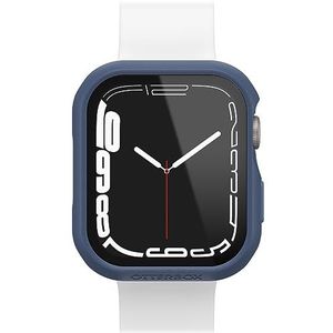 OtterBox Eclipse Watch-bumper met geïntegreerde glazen schermbeschermer voor Apple Watch Series 9/8/7 - 45mm, gehard glas, valbestendig, slanke beschermhoes voor Apple Watch, Donkerblauw