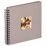 walther design fotoalbum grijs 26 x 25 cm spiraalalbum met omslaguitsparing, Fun SA-108-X