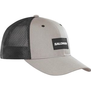 SALOMON Trucker Curved Cap-Frost Grijs-Deep L/XL, Frost Gray/Deep Black, L