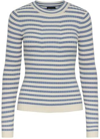 Trui - PCCrista - Gestreept - Knitwear - Lange Mouw - Slanke Pasvorm