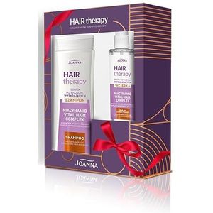 JOANNA Hair Therapy Cadeauset voor haaruitval – shampoo 300 ml & haarwater 100 ml met extracten van zwarte radijs, paardenstaart en brandnetel - cadeaus voor vrouwen